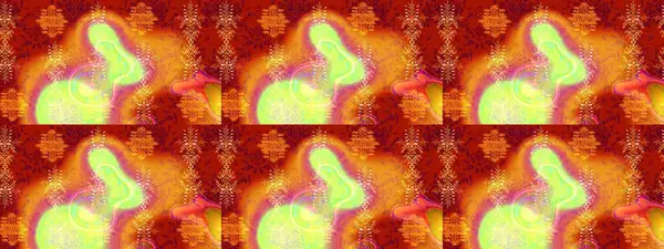 Raster illüstrasyonundaki çiçek desenli çizim. Kırmızı, turuncu ve sarı renkte çiçekler.