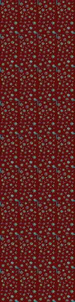 El çizimi. Çiçekli, yapraklı, çiçek desenli eskiz. Raster illüstrasyonu.