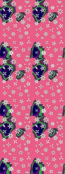 Çiçek desenli eskiz. Pembe renkli çiçekler. Tişört baskısı için çiçek boyama rasteriName.