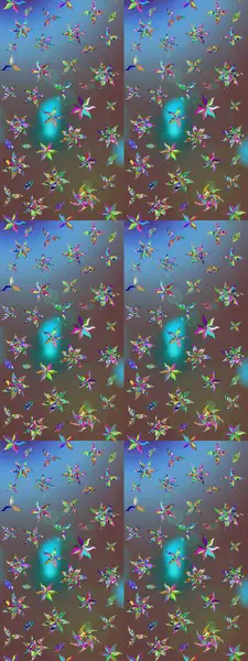 El çizimi. Çiçekli, yapraklı, çiçek desenli eskiz. Raster illüstrasyonu.