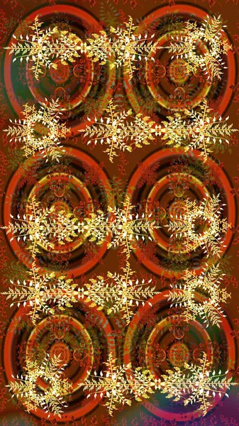 Kar Tanesi Simgesi. Kar tanesi kahverengi, turuncu ve sarı renklerde izole edilmiş. Raster illüstrasyonu. Raster illüstrasyonu.