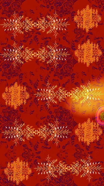 Yeni yıl kar tanesi. Düz kar karalama ikonları, kar taneleri kırmızı, turuncu ve sarı renkli siluetler noel afişleri, kartlar. Güzel soyut kar tanesi raster tasarımı..