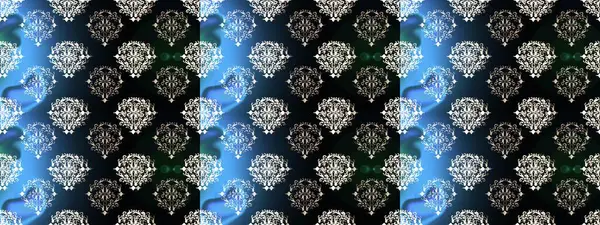 Raster suluboya çiçek deseni, narin çiçekler, siyah, mavi ve gri çiçekler, tebrik kartı şablonu. Güzel kumaş deseni.