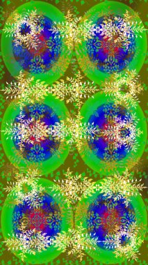 Elle çizilmiş kartanesi karalaması. Yılbaşı kış tasarımı için renkli kar taneleri. Raster illüstrasyonu.