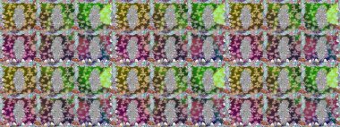 Tekstil, kumaş, kapaklar, duvar kağıtları, baskı, naylon, yapıştırma, örgü, dekupaj için çiçeksiz arkaplan. Küçük nötr çiçeklerdeki oldukça eski bir besin torbası deseni.