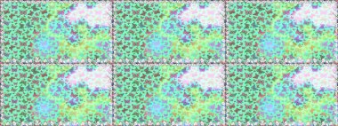 Kelebekli Raster çiçeksiz desen. Mavi renkli illüstrasyon. Kağıt, kumaş ve ambalaj için uygun.