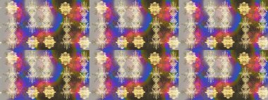 Renkli arka planda izole tatlı kar taneleri. Soyut mandala ya da tuhaf kar tanesi çizgisi sanat tasarımı. Raster illüstrasyonu.