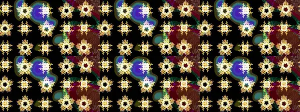 Tekrar eden çiçek arkaplanı, zarif siyah çiçek duvar kağıdı. Siyah renkler üzerine çiçek desenli çizimler, el yapımı papatyalar, papatyalar..