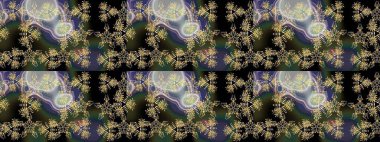 Renkli Bahar Teması eskiz kalıbı. Raster Şirin kumaş deseni. Eskiz klasiği. Düz Çiçek Elementleri Tasarımı.