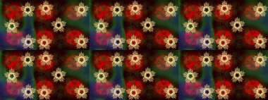 Kar taneleri deseni. Raster illüstrasyonu. Kar tanesi süsleme deseni. Arkaplanda soyut kar taneleri olan düz tasarım. Kar taneleri arkaplanı.