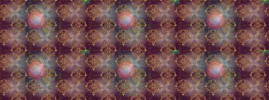 Raster illüstrasyonu. Kahverengi, mor ve gri renkte yaprakları olan yabani çiçekler. Eskiz arkaplan modeli. Suluboya, elle çizilmiş.