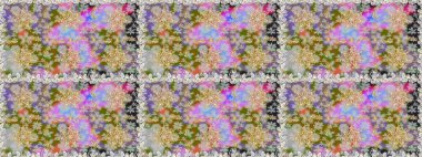 Altın elementlerle nötr renklerde altın desen. Süslü raster dekorasyonu. Barok tarzında duvar kağıdı tasarımı için kusursuz damaske deseni arkaplanı.