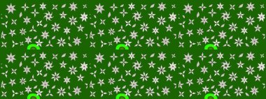 Çiçek yeşili eskiz deseni. Raster çiçek izi. Klasik taslak çizimi. Raster Yumuşak kumaş deseni.