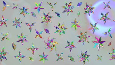 Küçük çiçekte güzel bir desen. Çiçekli bahar çiçekleri. Moda baskıları için zarif bir şablon. Küçük renkli çiçekler. Motley illüstrasyonu.