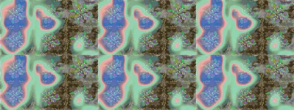 Tarafsız renklerde bir papatya deseni. Raster illüstrasyonu. Tarafsız renklerde.