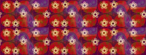 Raster illüstrasyonu. Yeni yıl tabelası. Kutlamanın sembolü. Kar tanesi kışı kırmızı, mor ve kahverengi renklerde izole edilir. Noel tasarımı için. Kırmızı, mor ve kahverengi ikon silueti.