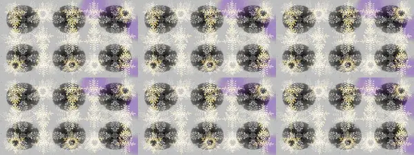 Kış konsepti Raster illüstrasyonu. Düz yatıyordu. Renkli kar tanelerinden oluşan kış deseni.