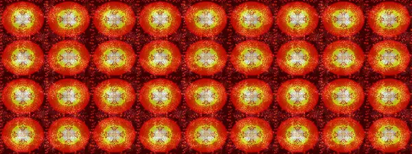 Kar taneleri radyal kırmızı, turuncu ve kahverengi renkler. Renkli arka planda güzel kar taneleri. Raster illüstrasyonu..