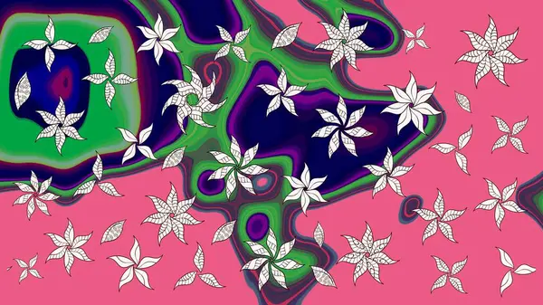 Çiçek arkaplan. Güzel kumaş deseni. Çizim raster deseni.