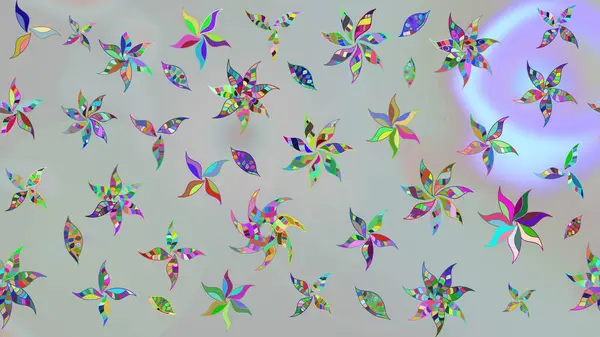 Küçük çiçekte güzel bir desen. Çiçekli bahar çiçekleri. Moda baskıları için zarif bir şablon. Küçük renkli çiçekler. Motley illüstrasyonu.