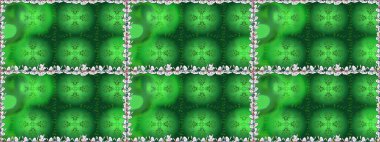 Yeşil renkli çiçekler. Raster düz çiçekleri pürüzsüz desen. Tasarım hediye paketi, tebrik kartları, posterler ve afiş tasarımı.