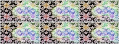 Küçük çiçekte güzel bir desen. Moda baskıları için zarif bir şablon. Küçük renkli çiçekler. Motley illüstrasyonu. Tarafsız çiçekli bahar çiçekleri.