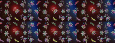 Raster resim. Kar tanesi doodle çizilmiş grafik. Noel kış tasarım için renkli kar taneleri.