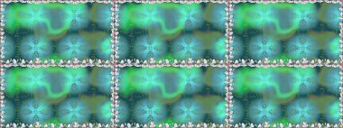 Kusursuz çiçek deseni duvar kâğıdı olarak kullanılabilir. Mavi renkli çiçekler. Raster illüstrasyonu.