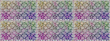 Renkli etnik çiçeklerle kusursuz bir desen. Raster Çiçek İllüstrasyonu güzel tekstil..