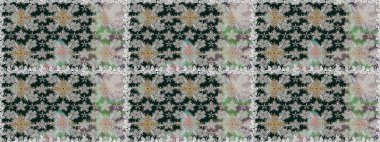 Raster suluboya çiçek deseni, narin çiçekler, gri çiçekler, tebrik kartı şablonu. Güzel kumaş deseni.