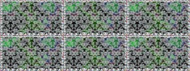 Raster illüstrasyonunda kusursuz çiçek deseni. Renkli Bahar Temalı Kusursuz Arkaplan. Süslü kumaş deseni. Düz Çiçek Elementleri Tasarımı.