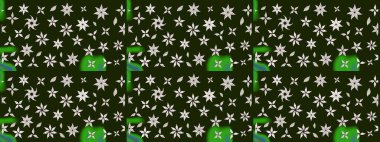 Yapraklı çizim şekli. Şirin, zarif çiçekler Raster illüstrasyonu. Tekstil için figür. Davetiye ve kartpostal tasarımı için dekoratif çiçek unsurları. Poster veya kapak için arkaplan.