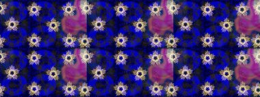 Kar tanelerinin soyut arkaplanlı Noel şablonu. Raster illüstrasyonu. Noel ve yeni yıl moda baskıları için tatil tasarımı. Mavi, gri ve siyah kar taneleri.