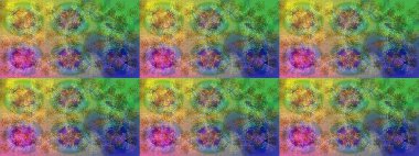 Kar Tanesi Simgesi. Yeşil, nötr ve mavi renklerde izole edilmiş kar taneleri. Raster illüstrasyonu. Raster illüstrasyonu.