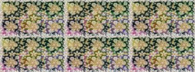 Raster illüstrasyonu. Gri renklerde ve altın elementlerle klasik, pürüzsüz desen.