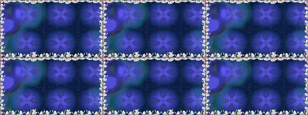 Küçük çiçekteki sevimli çiçek deseni. Mavi renkli çiçekler. Raster illüstrasyonu.