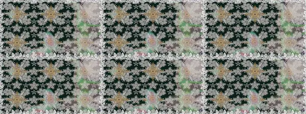 Raster suluboya çiçek deseni, narin çiçekler, gri çiçekler, tebrik kartı şablonu. Güzel kumaş deseni.