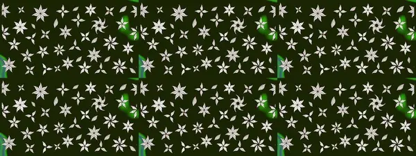 Çiçek süslemeli çizim deseni. Gri renkli çiçekler. Raster illüstrasyonu.