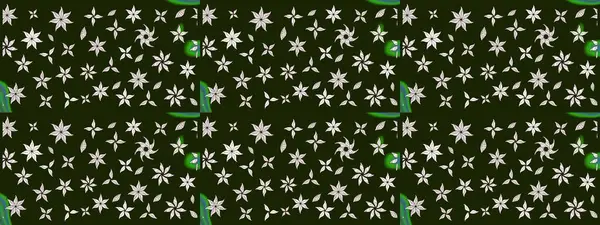 Küçük çiçekteki sevimli çiçek deseni. Güzel karalamalı çiçek desenli çizim. Güzel kumaş deseni. Raster illüstrasyonu.