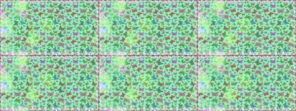 Duvar kağıtları, web sayfası geçmişi, yüzey dokuları, tekstil için mükemmel. Soyut, pürüzsüz bir arkaplan. Raster Kelebekleri deseni. Mavi renkli resimler tropikal kelebeklerle birlikte.