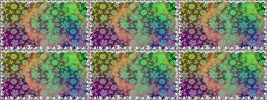 Renkli Yaz Temalı Kusursuz Arkaplan. Raster çiçekli arka plan. Güzel kumaş deseni. Düz Çiçek Elementleri Tasarımı. Yazdır. Sevimli, pürüzsüz desen.