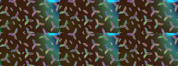 Kar taneleri deseni. Raster kar taneleri arka planda. Kar tanesi rengarenk desen. Raster illüstrasyonu. Soyut kar taneleri arkaplanda izole edilmiş düz tasarım.