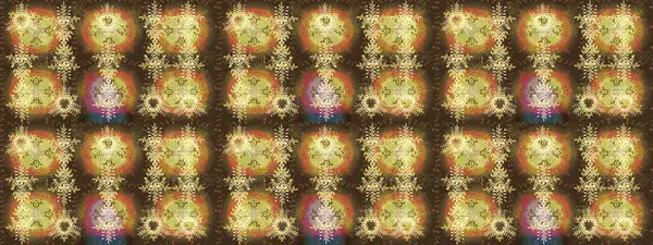 3D çiçekler, eskiz. Kahverengi, nötr ve sarı renklerde. Raster illüstrasyonu.