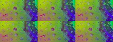 Süslü kumaş deseni. Raster illüstrasyonundaki çiçek desenli çizim. Düz Çiçek Elementleri Tasarımı. Renkli Bahar Teması çizim şablonu.