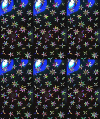 Raster illüstrasyonu. Çiçekli karalama şeklinde Raster çiçek deseni. Gri renkte bahar çiçekleri..