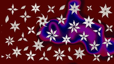 Çiçek. Kırmızı renklerde. Raster illüstrasyonu. Taslak dekoratif arka plan, çiçek mandala.