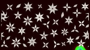 Güzel kumaş deseni. Siyah renklerde. Raster illüstrasyonu. Raster illüstrasyonunda çiçek deseni çizimi.