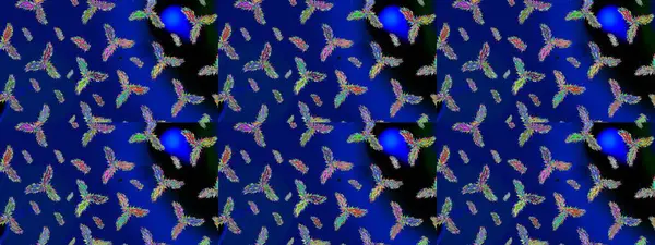 Mavi, siyah ve yeşil renklerde ayrık suluboya kar taneleri. Güzel dekorasyon. Raster illüstrasyon kar taneleri. Kışın sembolü.