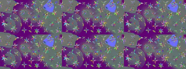 Poster ya da kapak için arka plan. Şirin, zarif çiçekler Raster illüstrasyonu. Yapraklı çizim şekli. Davetiye ve kartpostal tasarımı için dekoratif çiçek unsurları. Tekstil için figür.