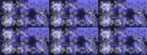 Kar tanesi süsleme deseni. Raster illüstrasyonu. Arkaplanda soyut kar taneleri olan düz tasarım. Kar taneleri deseni. Kar taneleri arkaplanı.